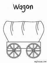 Wagon Coloring Pioneer Pages Printable Template Getcolorings sketch template