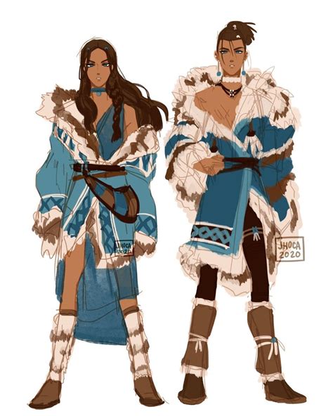 new clothing style for kataara and sokka the water tribe