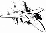 Force Air Coloring Pages Printable Jet Color Fighter Getcolorings Print Airplane sketch template
