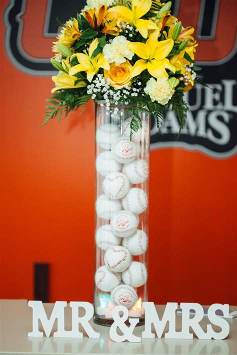 Baseballs As Vase Decor Baseball Wedding Ideas Popsugar Love And Sex