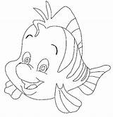 Flounder Sirenetta Meerjungfrau Trickfilmfiguren Litle Cartoni Malvorlage sketch template