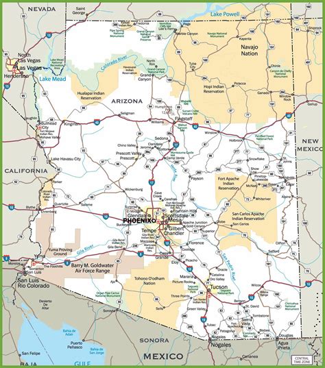 large arizona maps     print high resolution  detailed maps