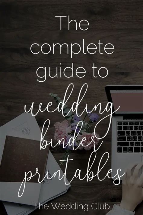 complete guide  wedding binder printables  wedding club