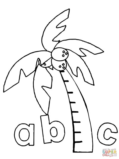 chicka chicka boom boom abc coloring page  printable coloring pages