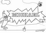 Coloring Michael Pages Print Names Spelling Color Abigail Name Getcolorings sketch template