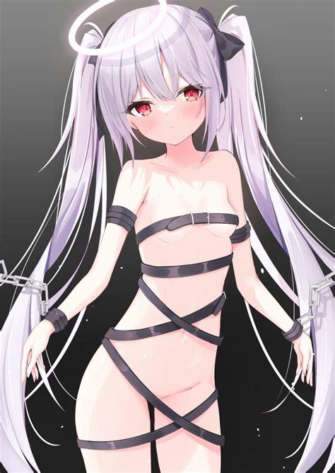 yunominomi original silver hair highres 1girl belt black