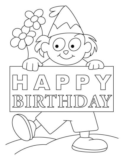 huge happy birthday card coloring pages calendar work pinterest