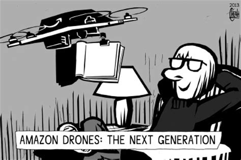 amazon drone  sinann media culture cartoon toonpool