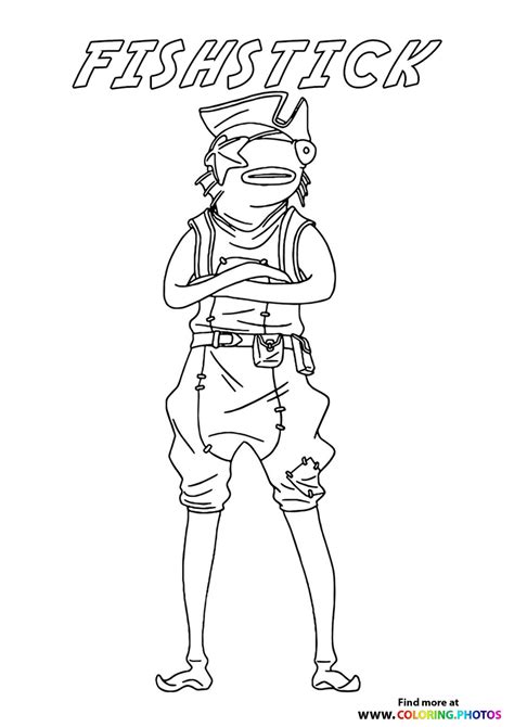 fortnite fish coloring pages