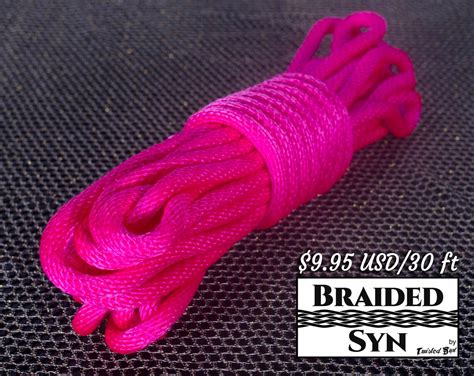 hot pink blacklight uv mfp bondage rope 1 4 6mm no etsy