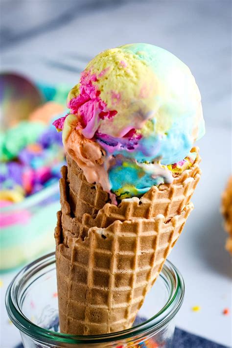 rainbow ice cream julies eats treats