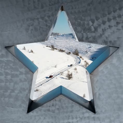 premium photo snow covered mountains   star