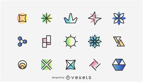 simple logo elements collection vector