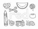 Coloring Color Red Pages Name Names Colors Learning Crayon Worksheets Preschool Create Printable Activities Make Objects Worksheet Colouring Colour Kids sketch template