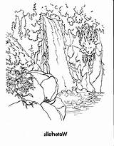 Waterfall Coloring Pages Adults Kids Printable Print Getcolorings Color Amazing sketch template