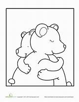 Hug Hugging sketch template