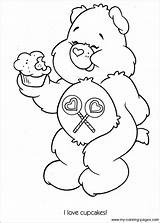 Coloring Care Bear Bears Pages Printable Lucky Easy Preschool Kids Sheets Luck Easter Birthday Cartoon Color Carebear Print Good Christmas sketch template