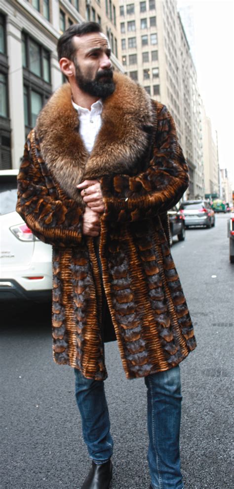 mens fashion fur coats