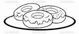 Coloring Donut Donuts Drawing Dunkin Pages Templates Outlined Plate Doughnut Stock Outline Clipart Drawings Kids Template Getdrawings Cute Printable Depositphotos sketch template