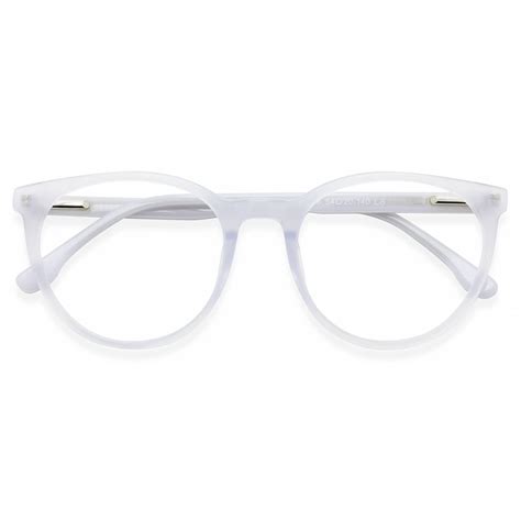h5086 round white eyeglasses frames leoptique