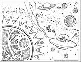 Coloring Space Pages Solar System Drawing Kids Planets Outer Adults Planet Project Worksheets Printable Book Print Eclipse Sheets Earth Stars sketch template