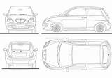Lancia Ypsilon Cad Autocad Dwg Drawings  sketch template