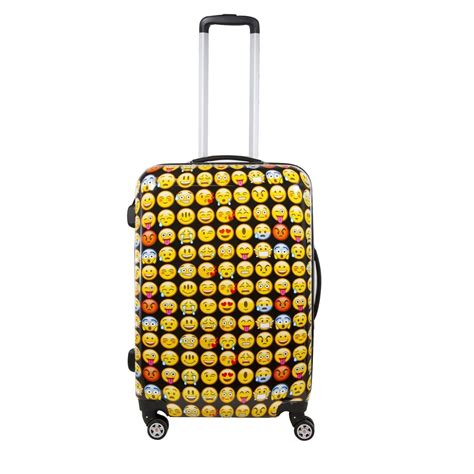 Full Emoji Multicolored Abs 20 Inch Carry On Hardside Spinner Upright