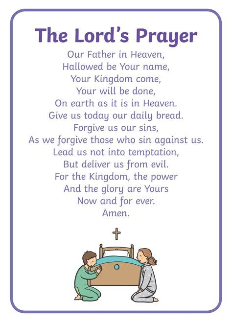 lords prayer  printable  printable templates