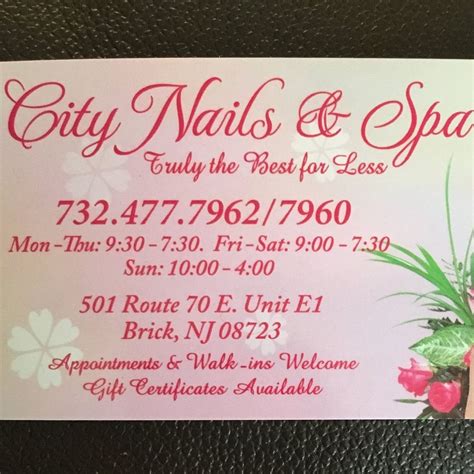 city nails  spa brick township nj