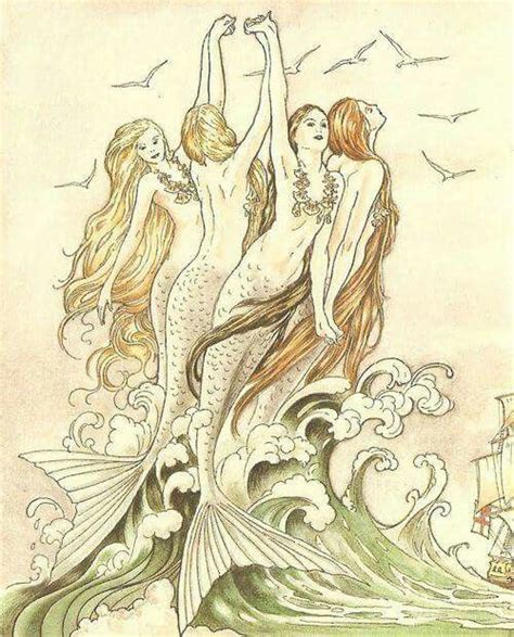 Mermaid Mermaid Art Mermaid Illustration Vintage