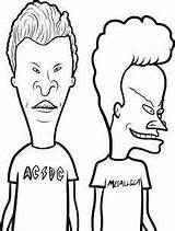 Coloring Pages Beavis Butthead Drawings Cartoon Printable Tattoo Visit sketch template