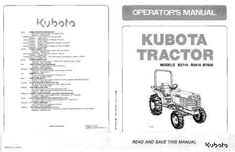 kubota    operation manual   service manual repair manual