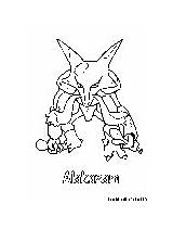 Pokemon Coloring Pages Alakazam Psychic Fun sketch template