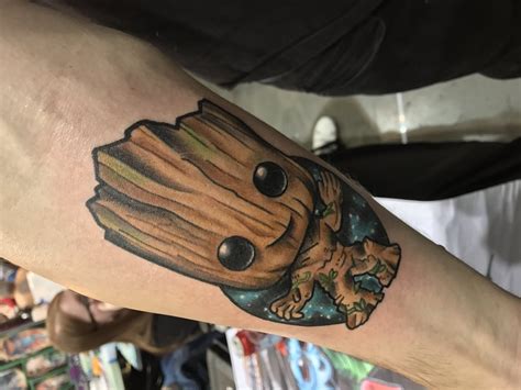 baby groot tattoo   today marvelstudios