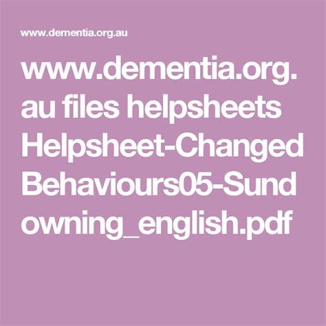 wwwdementiaorgau files helpsheets helpsheet changedbehaviours