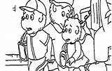 Berenstain Brother Sister Coloring Bear Pages Going School Tocolor sketch template