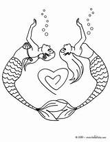 Coloring Mermaid Pages Sirène Sirene Dessin Couple Heart Drawing Easy Coloriage Printable Color Kids Print Imprimer Fille Getcolorings Colorier γοργονες sketch template