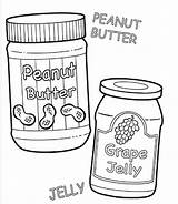 Peanut Butter Coloring Jelly Pages Template Clipart Drawing Color Getdrawings Getcolorings Printable sketch template