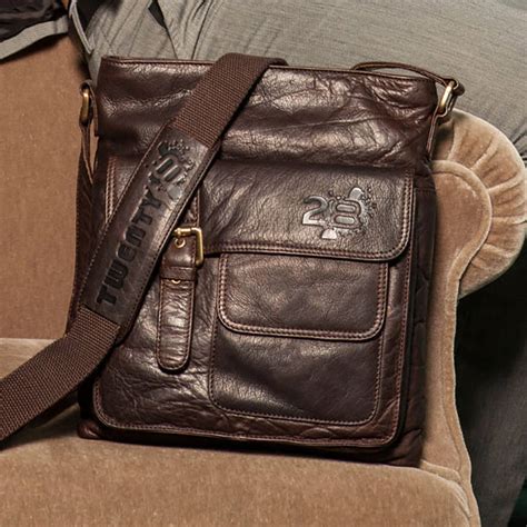 mens leather crossbody bag  twenty leather notonthehighstreetcom