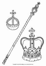 Regalia Jubilee Coronation Activityvillage 90th Sovereign Arms sketch template