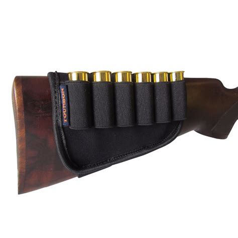 tourbon tactical hunting shotgun  gauge buttstock ammo shell holder  rounds black neoprene