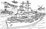 Statek Lotniskowiec Wojny Mamydzieci światowej Samoloty sketch template