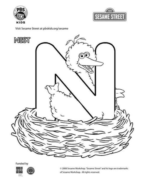 letter   nest coloring pages