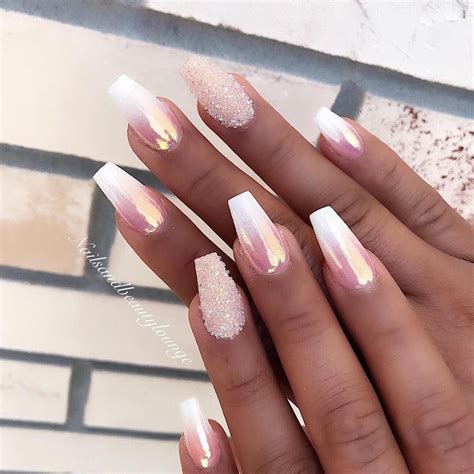 chrome french nails coffin acrylicnails chrome nails designs chrome nails pretty nails