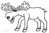 Moose Coloring Pages Kids Cartoon Elk Drawing Baby Printable Color Bull Clipart Print Colouring Sheets Colors Collection Animal Cool2bkids Animals sketch template