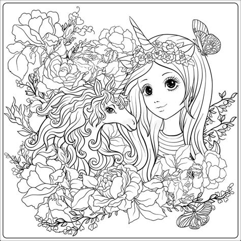 anime unicorn coloring pages printable coloring pages