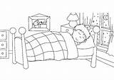 Bed Coloring Going Pages Sleeping Bedroom Clipart Bedtime Night Good Cliparts Buildings Architecture Printable Kids Drawing Library Am Dormir Rutina sketch template