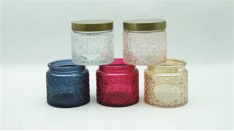 9oz Candle Jars With Gold Lid 10oz Glass Jars Aluminum Lid Glass Candle