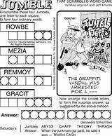 Jumble Puzzles Jumbled Crossword Newspaper Scramble Jumbles Intended Degree Sudoku Curmudgeon Unscramble sketch template