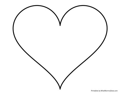 super sized heart outline extra large printable template outlines